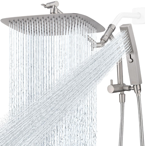 G-Promise all-metal 12-inch rainfall showerhead delivering wide coverage for a soothing shower