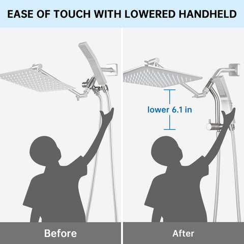 G-Promise low holder design offers easy reach for a comfortable shower