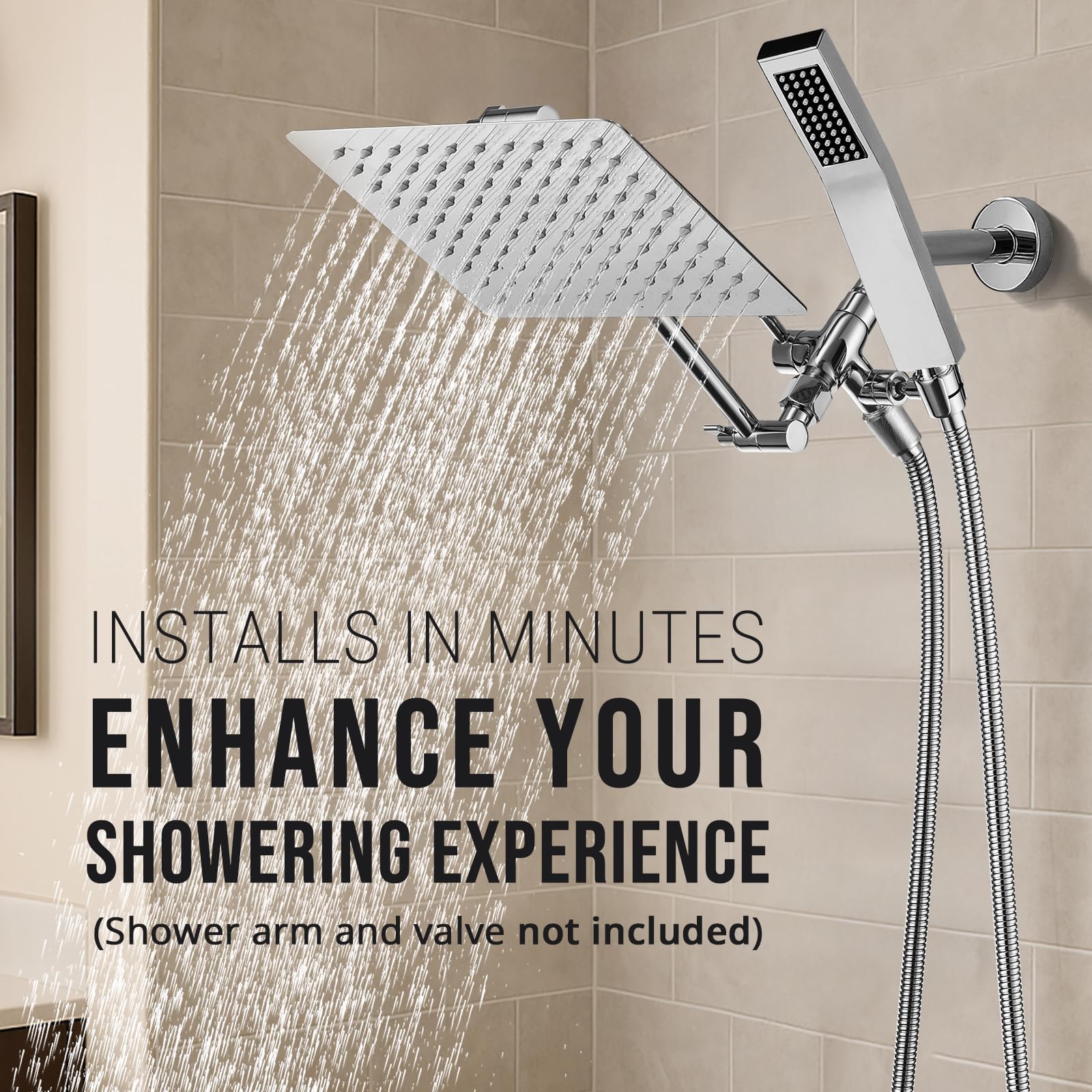 G-Promise metal handheld wand offers versatile cleansing and easy reach during baths