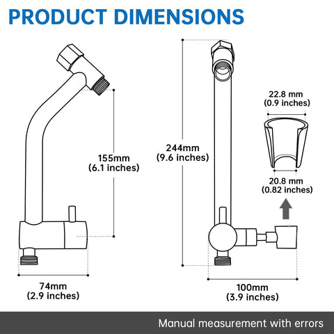 G-Promise versatile system for handheld and fixed shower heads.
