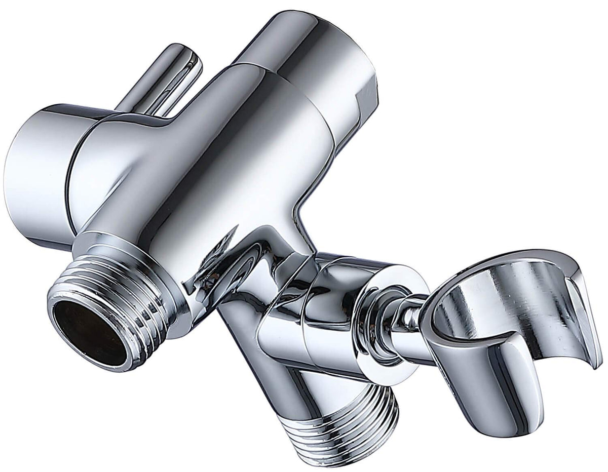 G-Promise solid metal diverter front view showing sturdy chrome construction