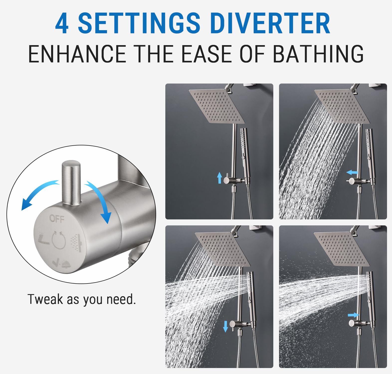 G-Promise three-way diverter with inlet and outlets enables versatile layouts