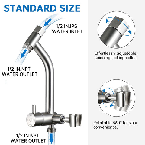 G-Promise universal 1/2-in inlet with two outlets fits most showers