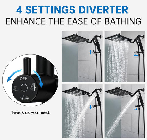 G-Promise universal 1/2-inch inlets and outlets fit most showers.