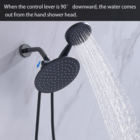 G-Promise universal 3-way diverter system supports handheld and fixed spray heads.