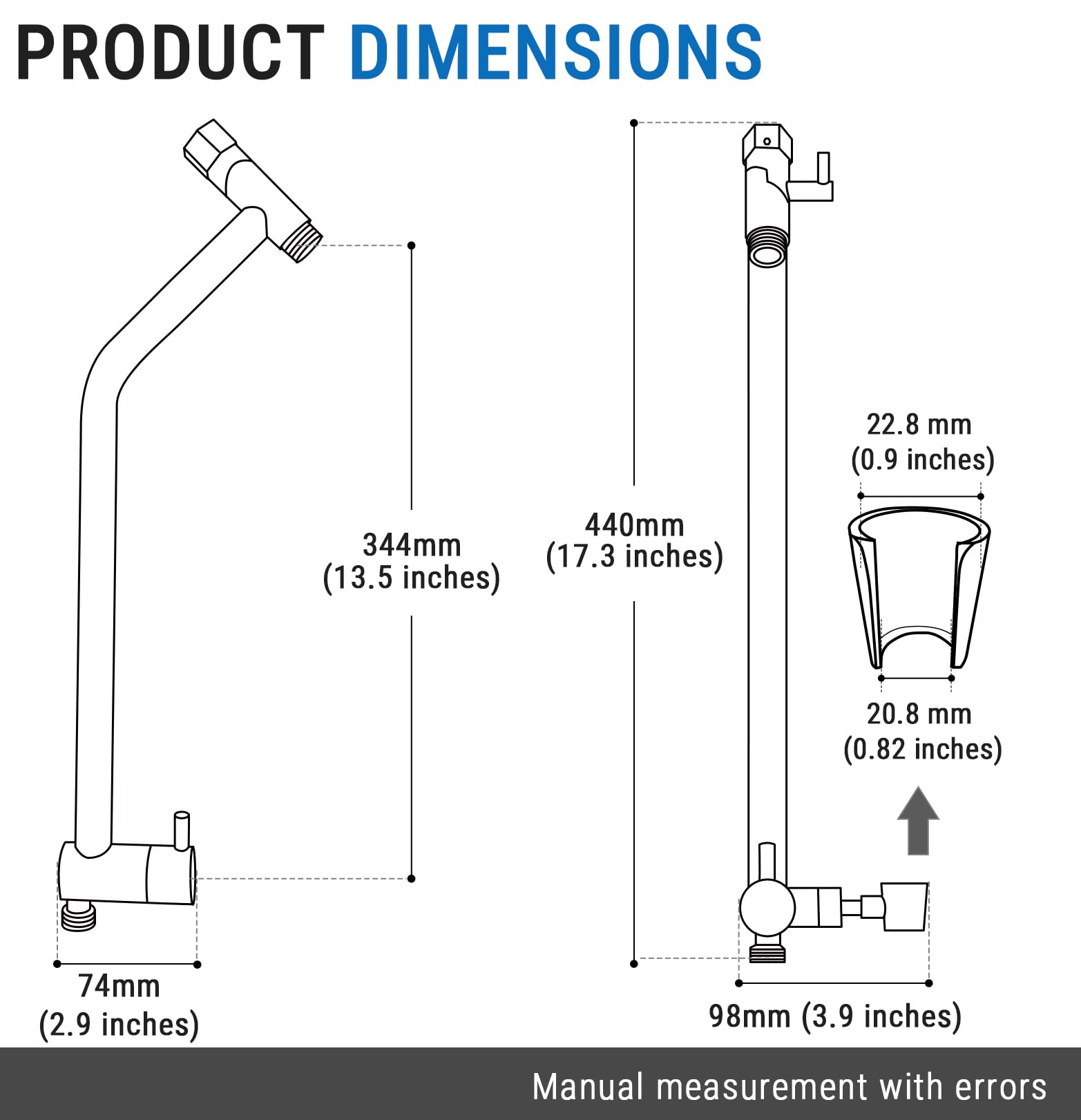 G-Promise universal 1/2-inch connections fit most US showers