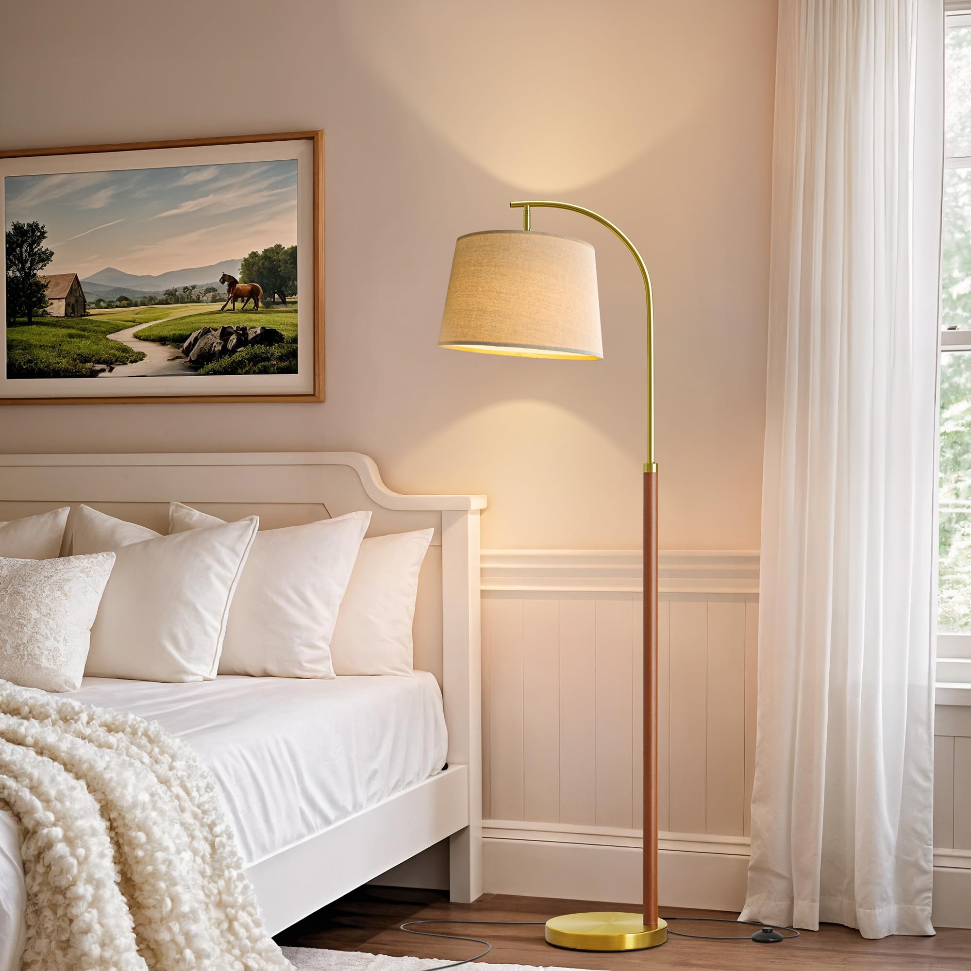 G-SAFAVA bedroom floor lamp providing gentle illumination