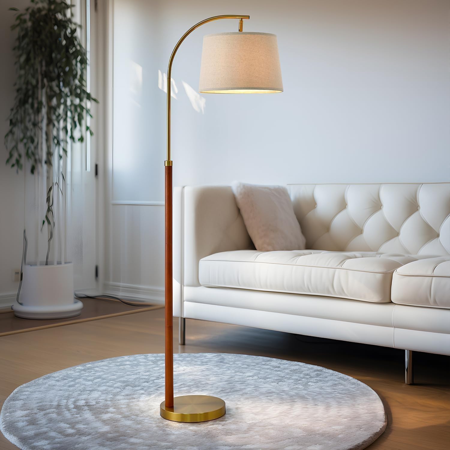 G-SAFAVA easy-assembly floor lamp ready for setup