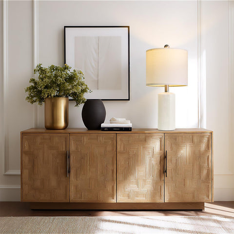 G-SAFAVA dual lamps fit well on living room end tables