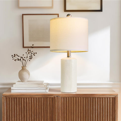 G-SAFAVA white ceramic lamps bring modern boho charm to spaces