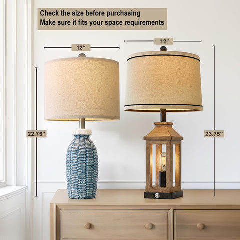 G-SAFAVA vintage retro lamps in blue finish add charm