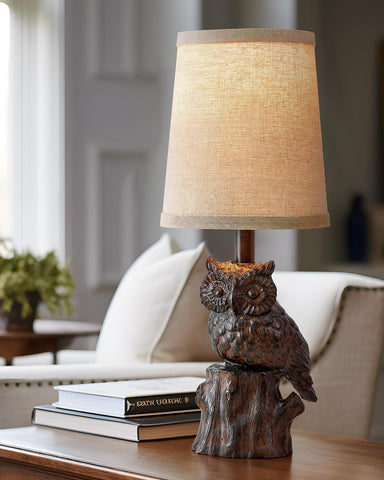 G-SAFAVA wooden pile base lamp providing stable support on nightstands