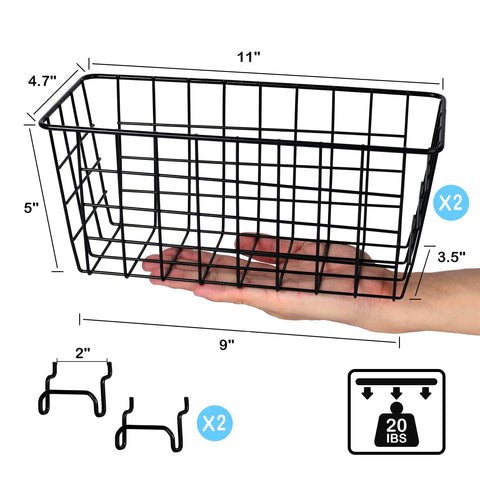 G.CORE heavy-duty pegboard hooks provide durable chrome storage.