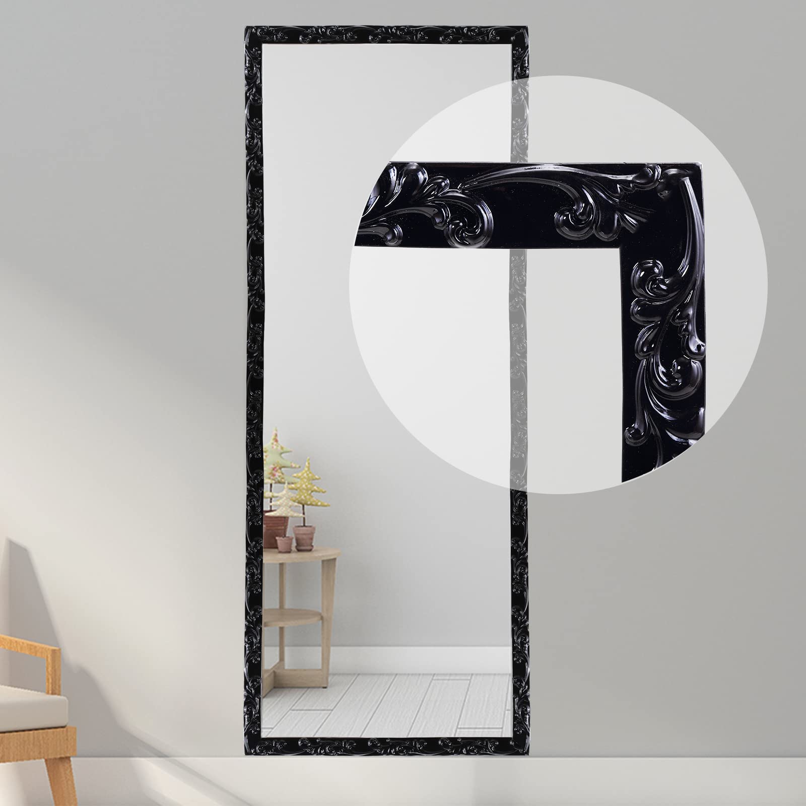 Gaahing black crown molding 1 inch adds sleek border around cabinets.