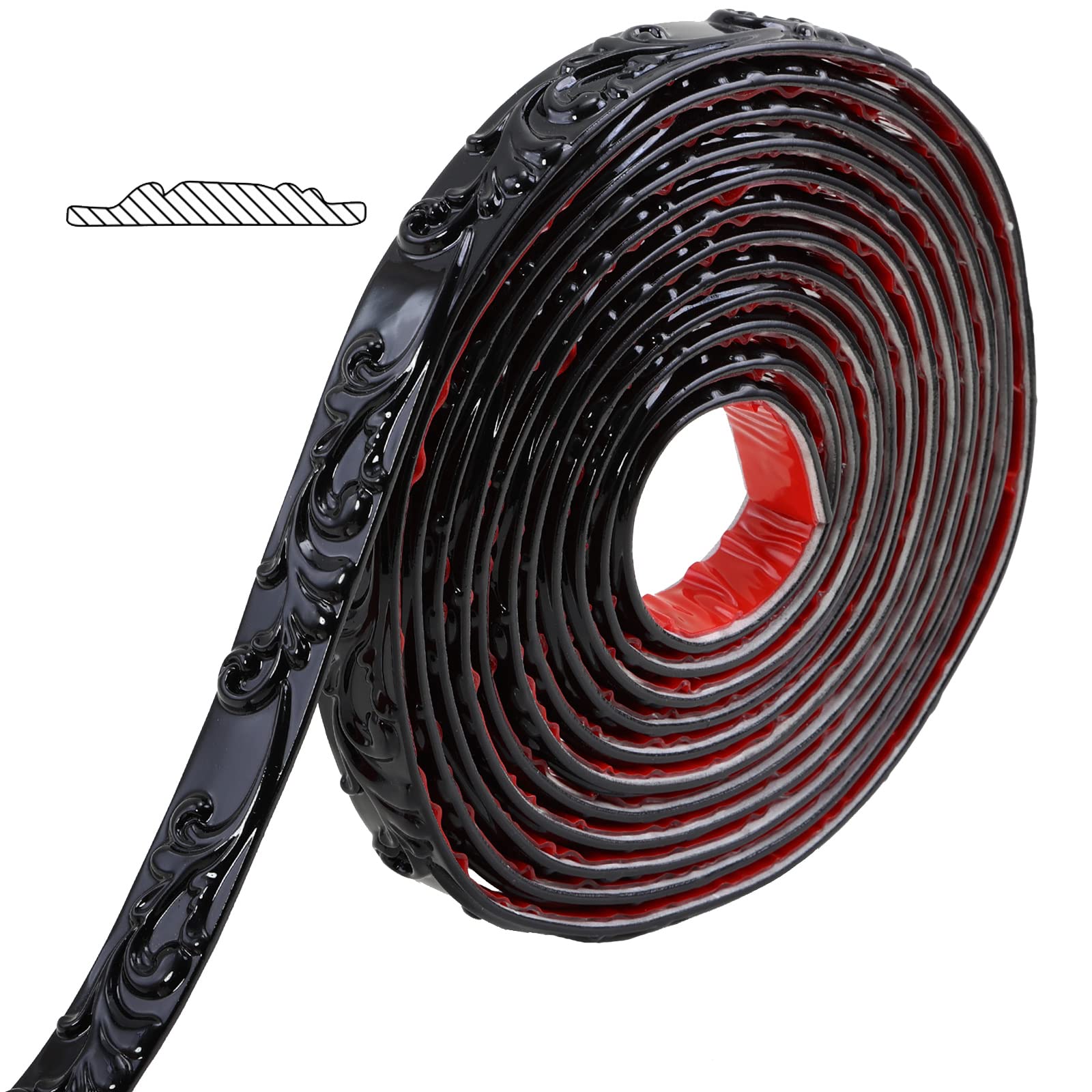 Gaahing flexible wall trim, peel-and-stick on a wall edge for quick DIY decor.