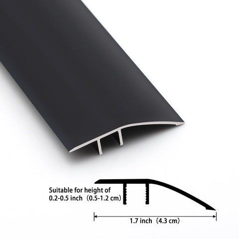 Gaahing threshold strip side profile shows a slim line with edge protection.