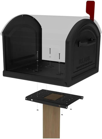 Gababinover adapter plate can top-mount on wooden posts for flexible placement