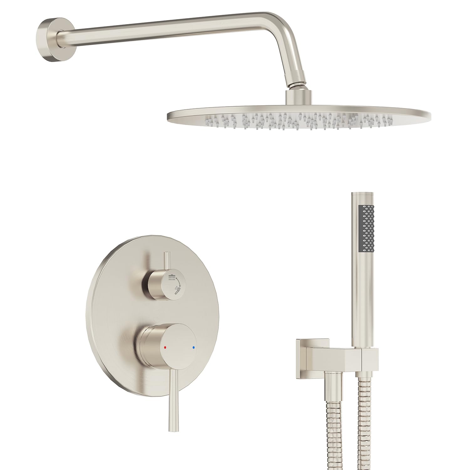 Gabrylly 10-inch rain shower head delivers wide coverage for rejuvenating showers.