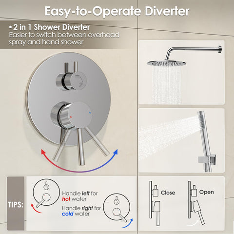 Gabrylly all-metal shower set built for durability and rust resistance.