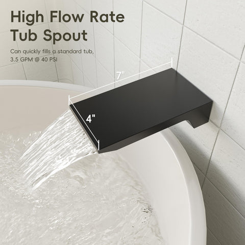 Gabrylly matte black finish adds modern, durable bathroom style.