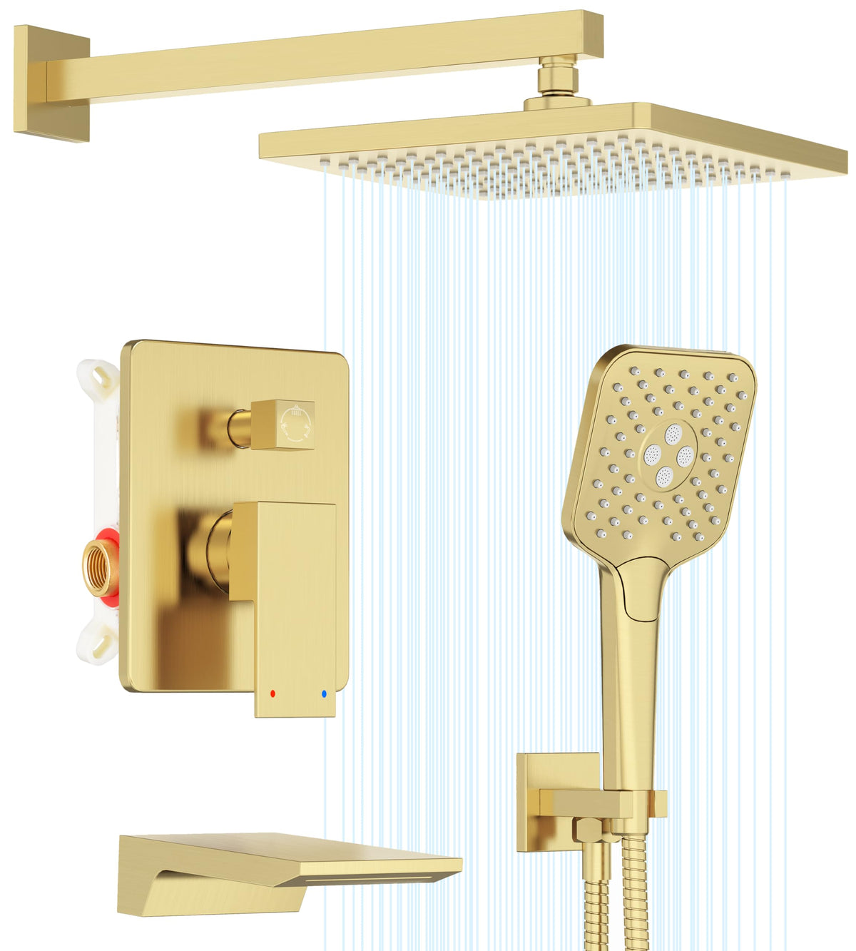Gabrylly 10-inch rain shower head delivers spa-like full-body spray.