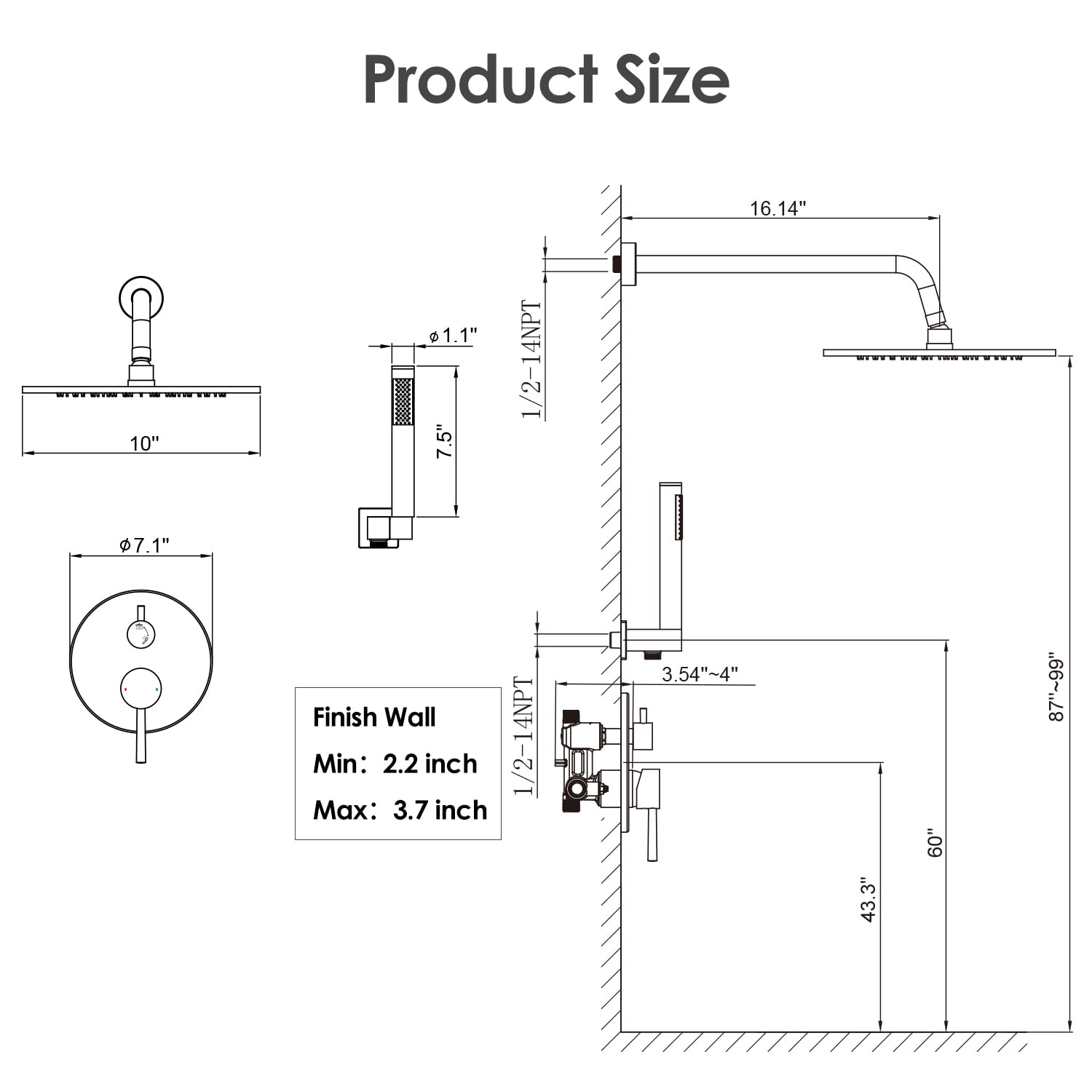 Gabrylly shower hose offering flexible reach and easy connections.
