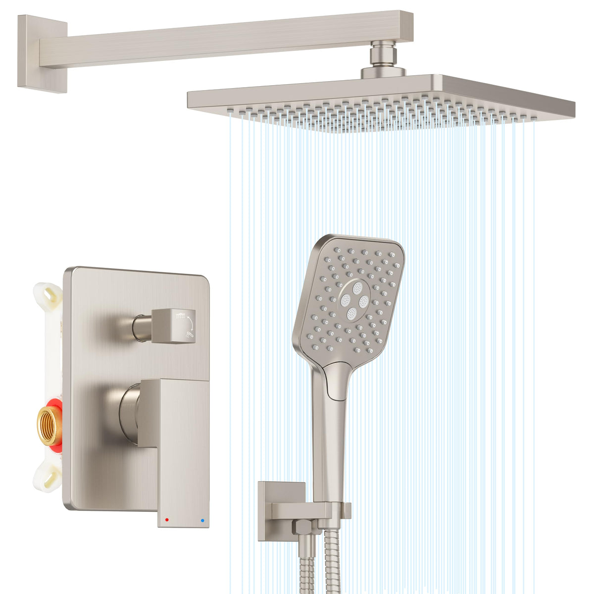 Gabrylly 10 inch rain shower head for wide, immersive coverage