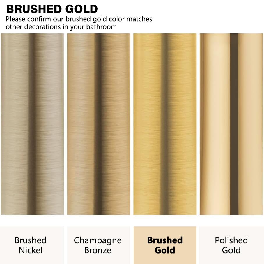 Gabrylly gold handheld shower head with 5-settings for versatile cleansing