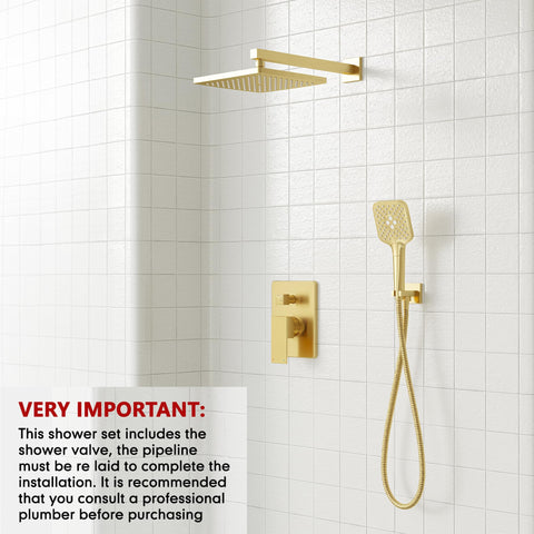 Gabrylly gold wall-mount arm 16-inch for secure, space-saving installation