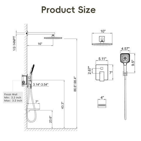 Gabrylly 59-inch hose offers flexible reach for handheld showering