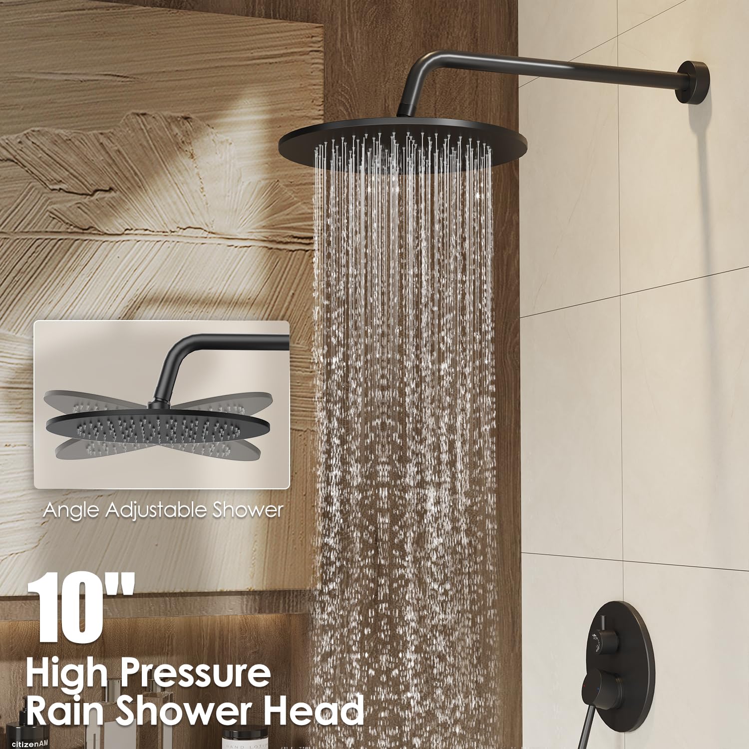 Gabrylly shower valve with stopper enables precise flow control for efficient showers