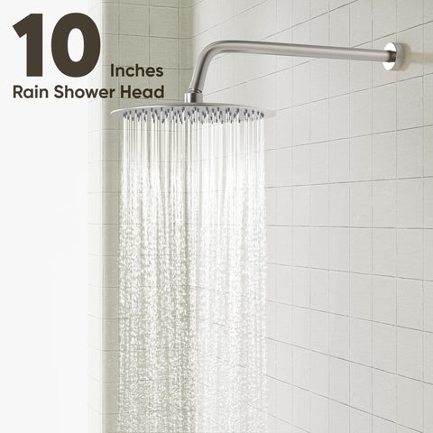 Gabrylly 16-inch wall mount shower arm for generous reach and stability.