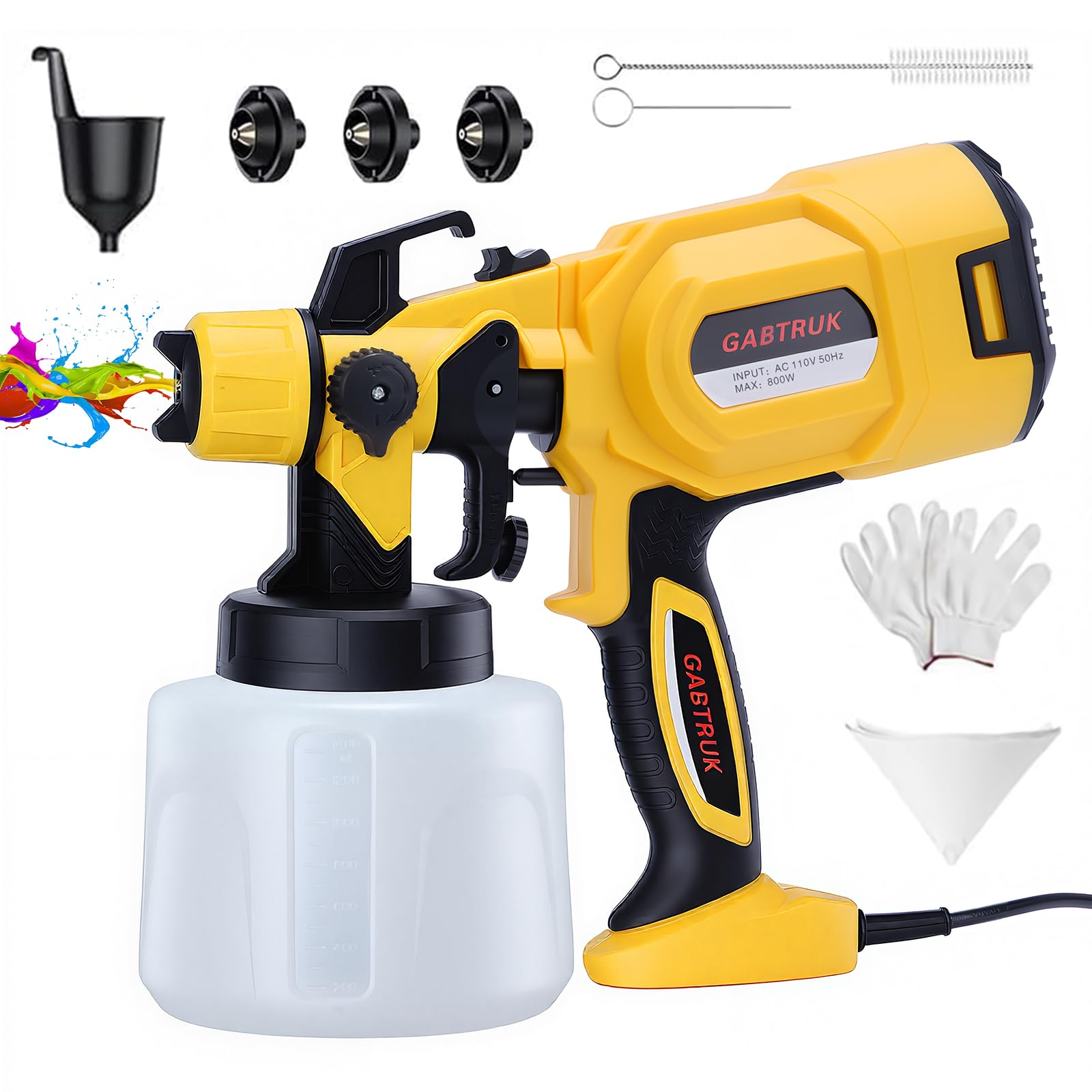 Gabtruk paint sprayer 800W motor delivering efficient indoor painting