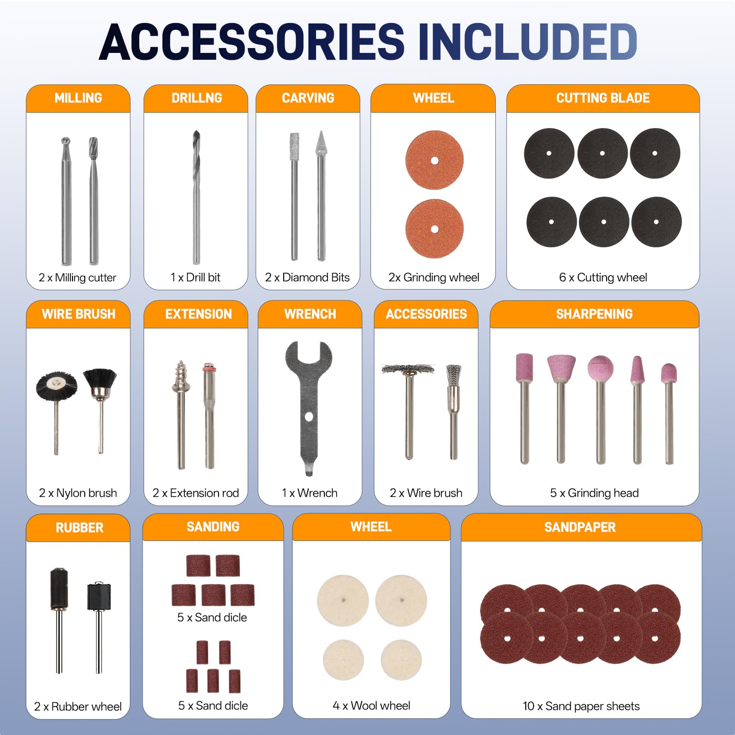 Gabujau compact case keeps all 51 pieces organized and portable.
