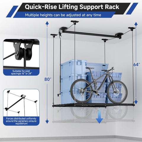 GADFISH dual-cable ceiling mount boosts stability during lifting.