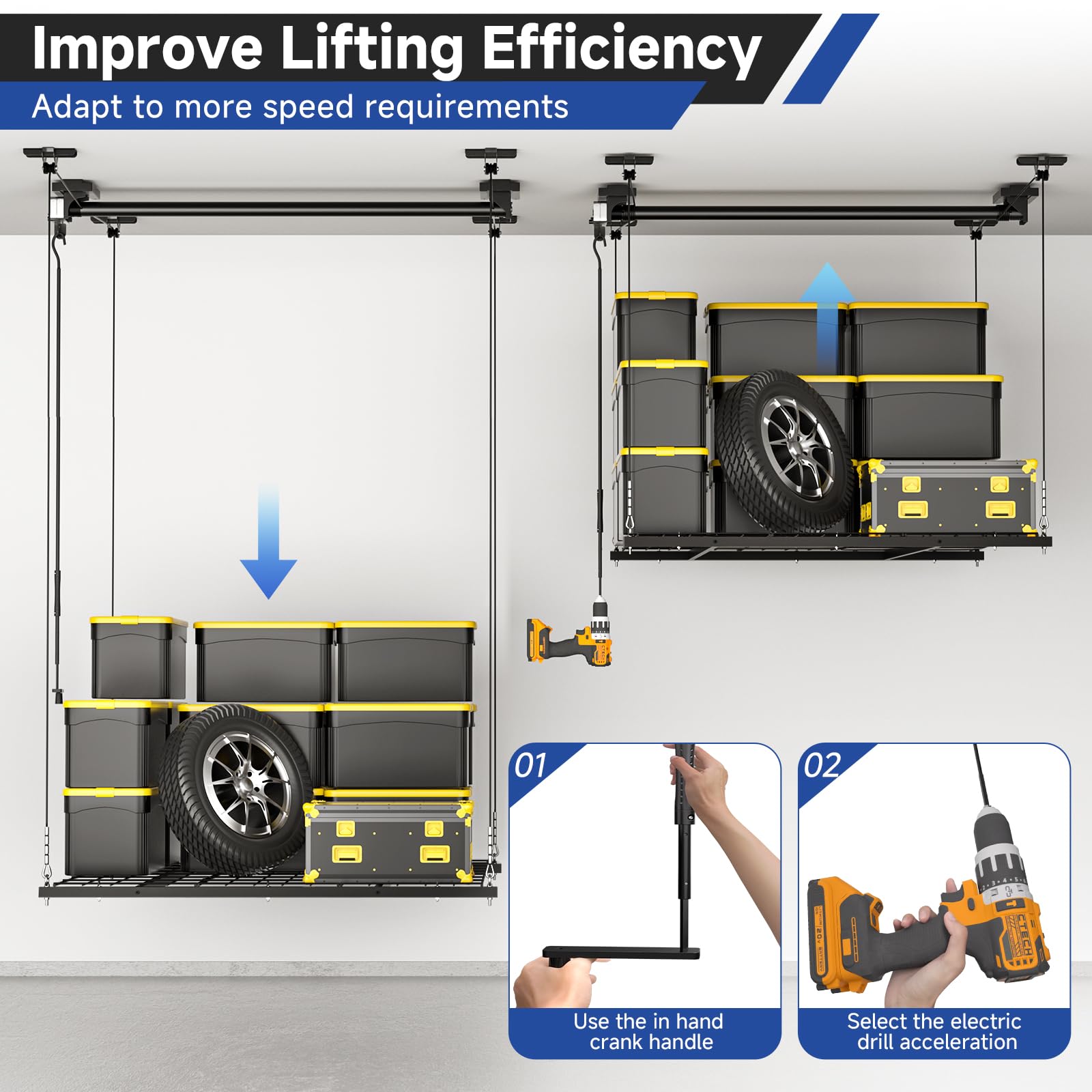 GADFISH storage solution ideal for garage, basement or attic organization.