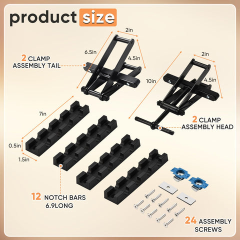 GADFISH clamps with installation options for wood beam mounting
