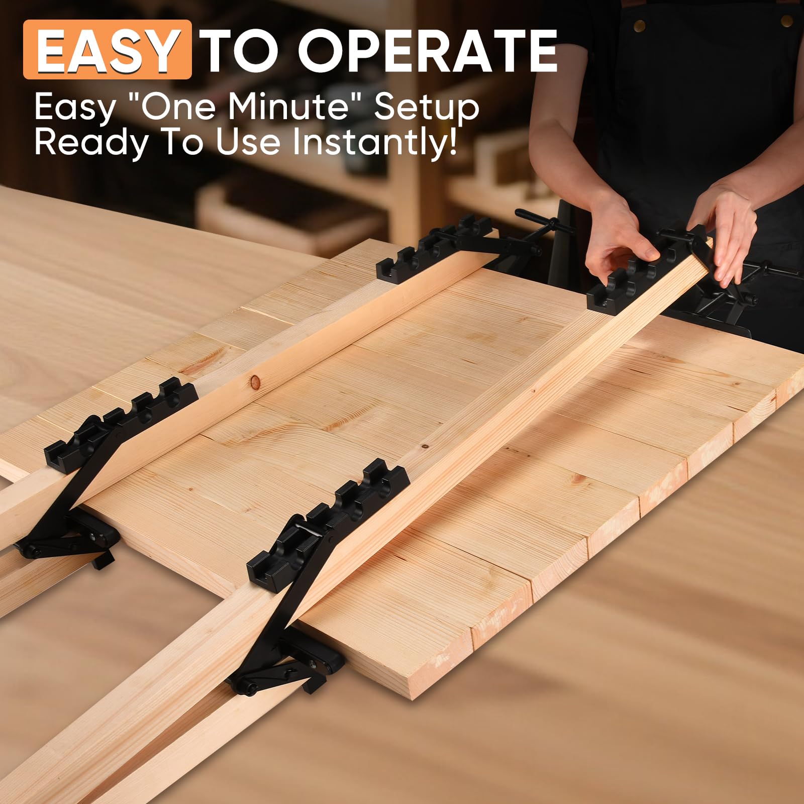 GADFISH clamps operation using twist handle for secure four-sided grip