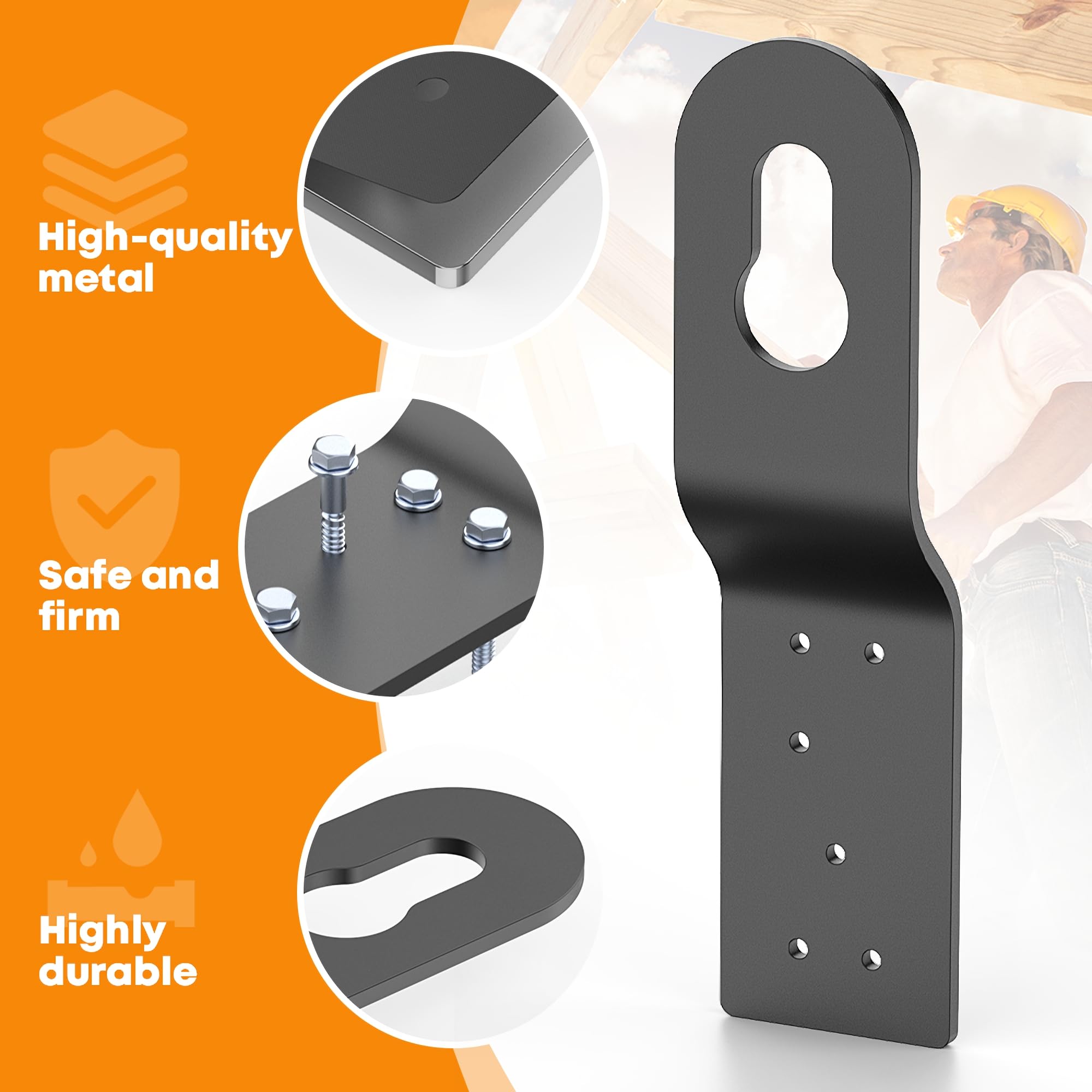 Gadgetzan Aluminum Roof Anchor Hitch Clip close-up shows premium material and anti-corrosion coating.