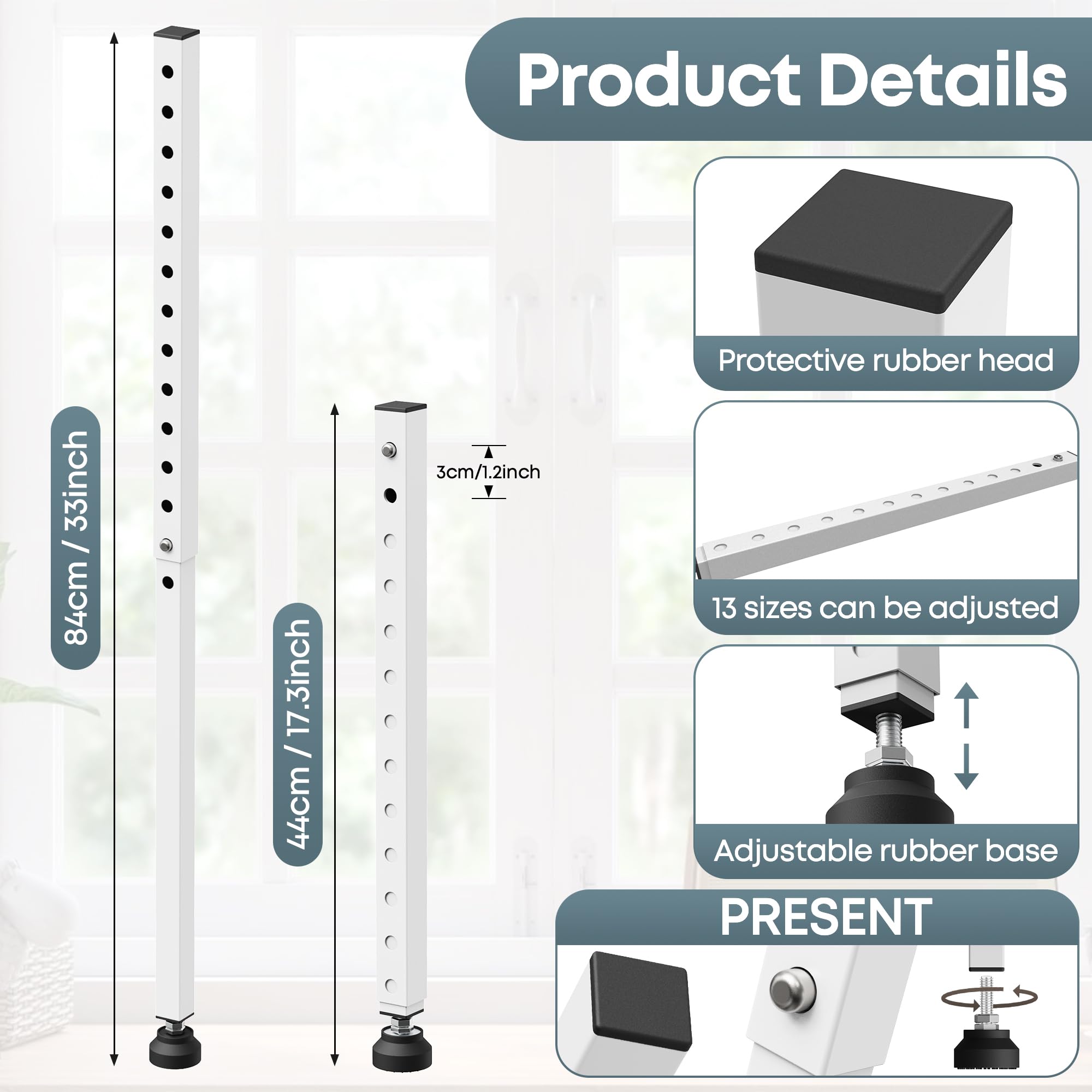 Gadgetzan bar with rubber base ensures snug fit and frame protection.
