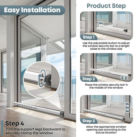Tool-free installation for quick, secure setup on any sliding window.