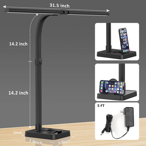 GAEFURY 31.5-inch light bar delivers consistent brightness across the workspace.