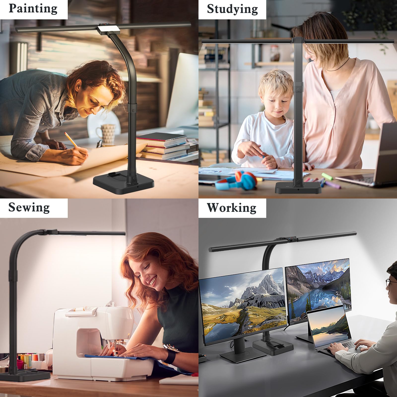 GAEFURY energy-saving LED reduces power use and eye strain.