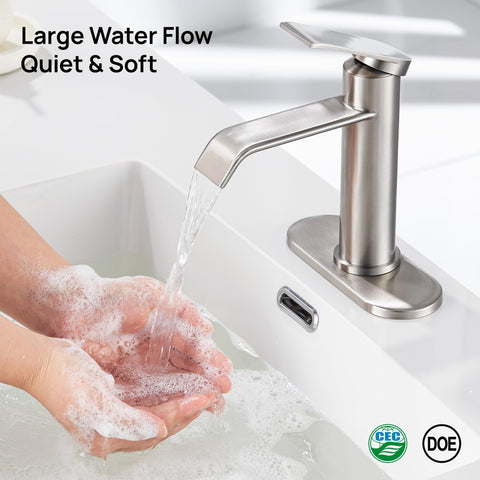 GAGALIFE 1-hole installation fits standard vanities for quick setup.
