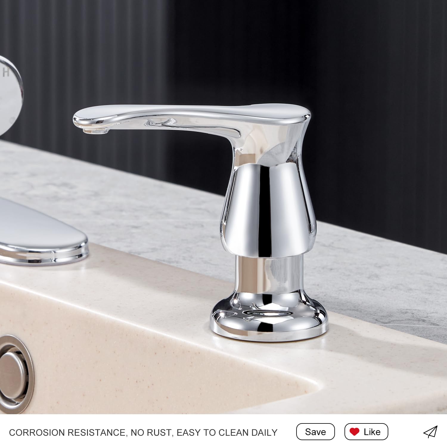 GAGALIFE chrome finish complements contemporary kitchen fixtures