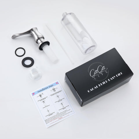 GAGALIFE easy-clean brushed nickel dispenser for tidy counters