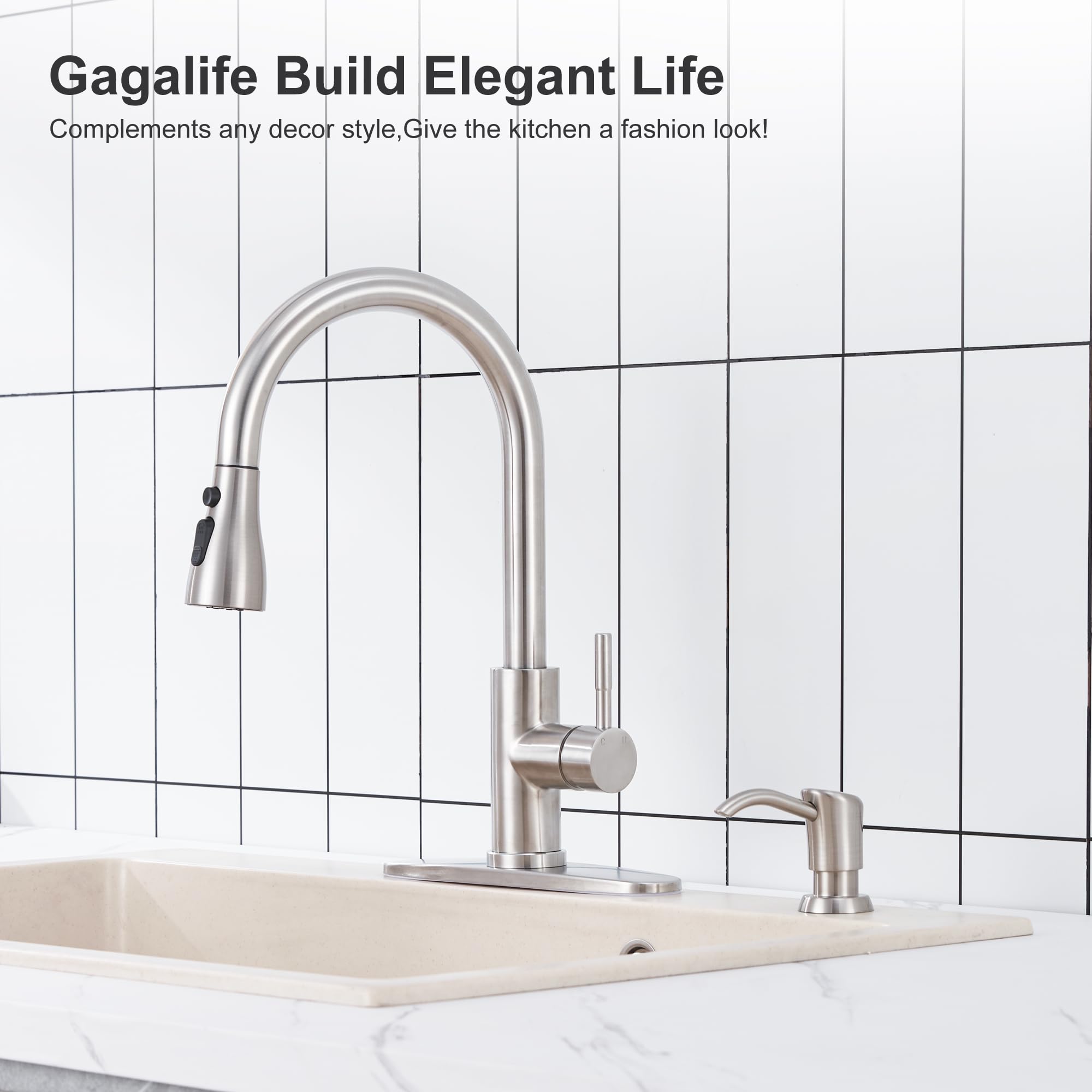 GAGALIFE extension tube kit provides a 40 inch reach for easy refills.