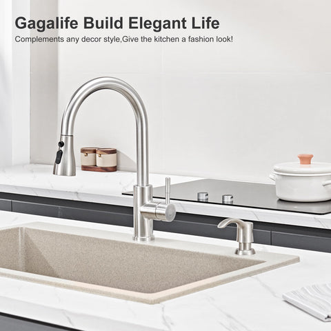 GAGALIFE versatile dispenser fits liquid soap, lotion, or detergent.