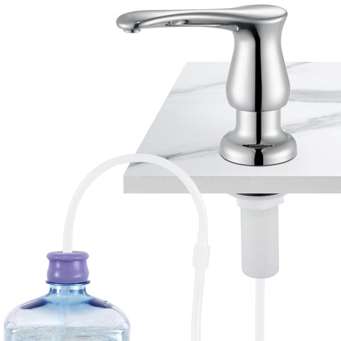 GAGALIFE chrome kitchen sink soap dispenser front view for modern style