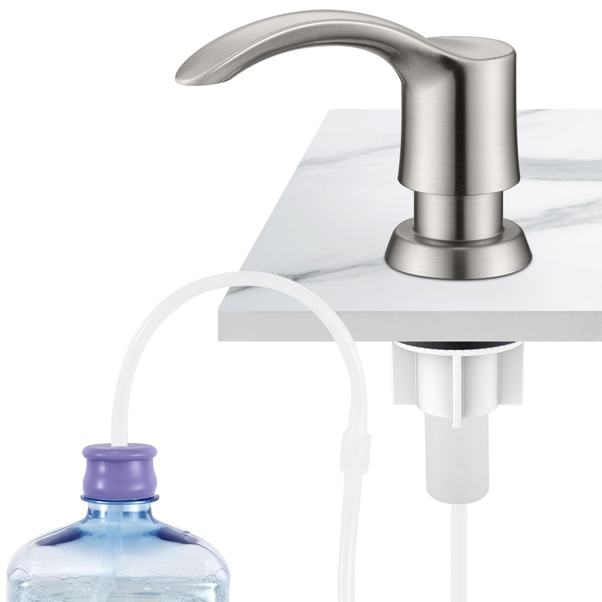 GAGALIFE Kitchen Sink Soap Dispenser with 40-inch tube for easy refills